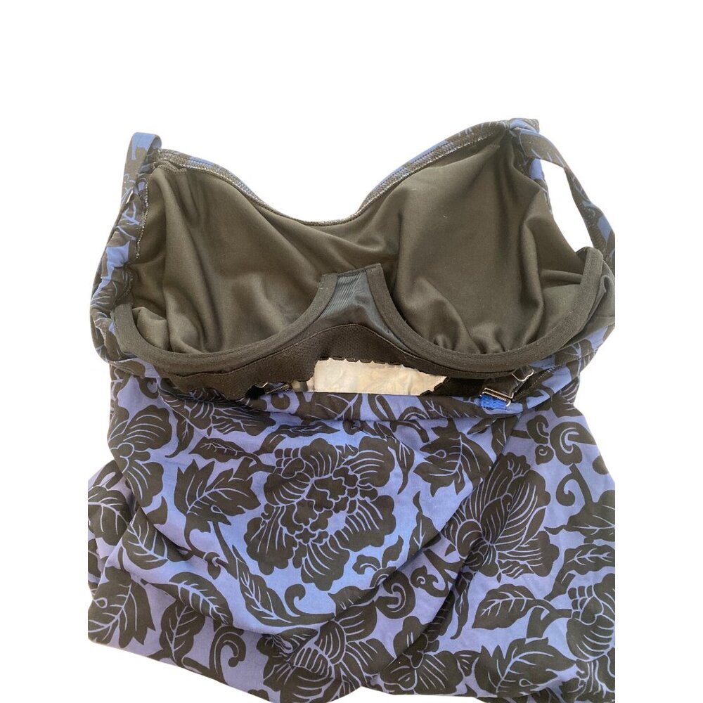Lands’ End Tankini Blue Floral women’s 8D underwire bra - Picture 7 of 8